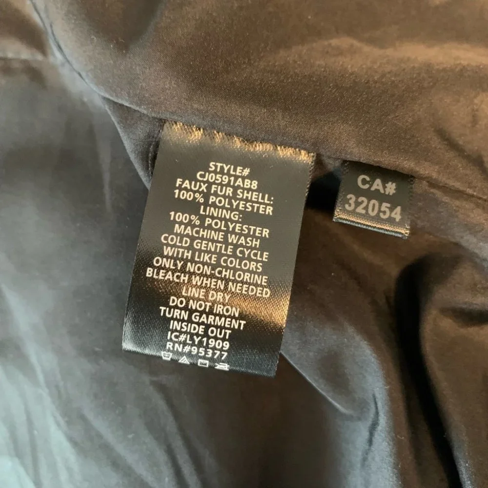 NEW Anthropologie Sanctuary Green Zebra Print Faux Fur Jacket Size Medium - Picture 11 of 16